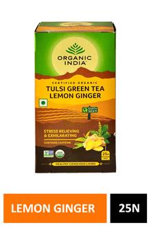 Organic India Tulsi Green Tea Lemon Ginger 25n