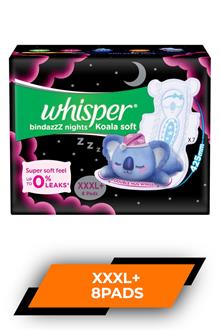 Whisper Nights Koala Soft Xxxl+ 8pads