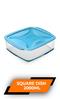 TREO SQUARE DISH WITH MICROWAVABLE LID 2000ML