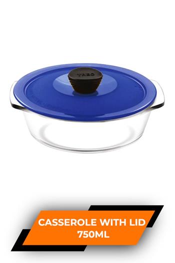 Treo Round Casserole With Microwavable Lid 750ml
