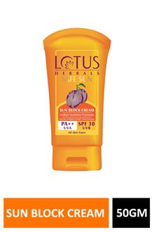 Lotus Sun Block Cream Spf30 Pa+50gm