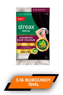 Streax Insta Shampoo H Colour 3.16 Burgundy 15ml