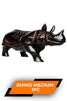 Wooden Rhino Medium