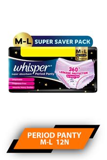 Whisper Period Panty M-L 12n