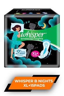 Whisper B Nights Xl+ 15pads