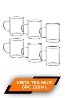 Treo Borosilicate Vista Tea Mug Set Of 6 220ml