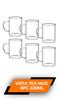 TREO BOROSILICATE VISTA TEA MUG SET OF 6 220ML