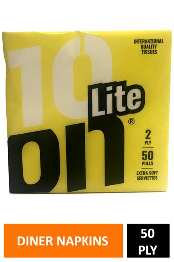 10on Dinner Napkins White 2 Ply 50pulls