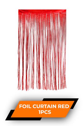 Hb Foil Curtain Red