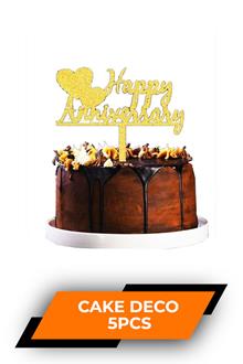 Cake Deco Happy Anniversary Small 5pcs