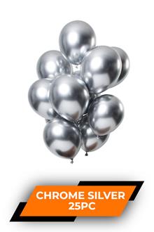Hb Chrome Balloon Silver 25pc
