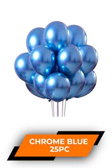 Hb Chrome Balloon Blue 25pc